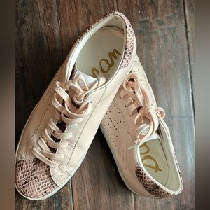 Sam Edelman Aubrie women’s sneaker sz 9.5 pink | snakeskin print